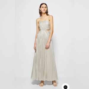 Jonathan Simkai || Daisy Plisse Lame Dress